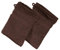 Erwin Müller Waschhandschuh Karlsruhe 2er- Pack 100% Baumwolle Dunkelbraun Größe 15x21 cm - extrem saugstark, leicht, flauschig weich, hautschmeichelnd (weitere Farben)