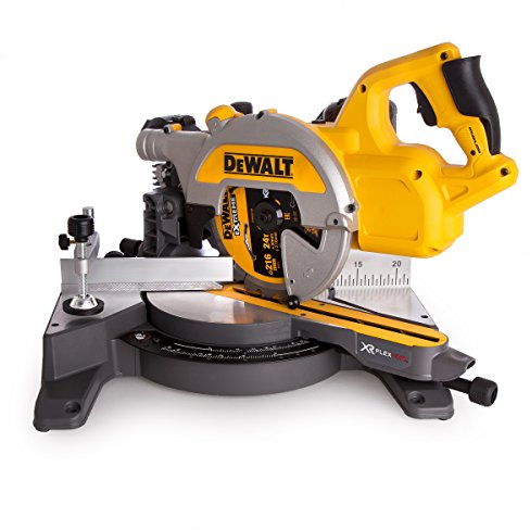 DEWALT DCS777T2 54 V 216 mm XR Cordless Flexvolt Mitre Saw with 2 x 6 A Batteries - Yellow/Black