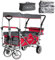 IMLEX Bollerwagen faltbar mit Dach IM-4268 mit passendem Zubehör (Rot, Mit Regenschutz + Kühltasche) (Rot, Mit Regenschutz + Kühltasche)
