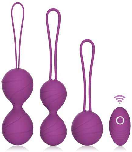 Ovetto Vibrante Con Telecomando 10 Modalità, Vibratore Sex Toys 3 IN 1, Controllo Della Vescica ed Esercizi Per il Pavimento Pelvico, Vibratoreper Donna Wireless, Kegel Palline Vibranti, Impermeabile