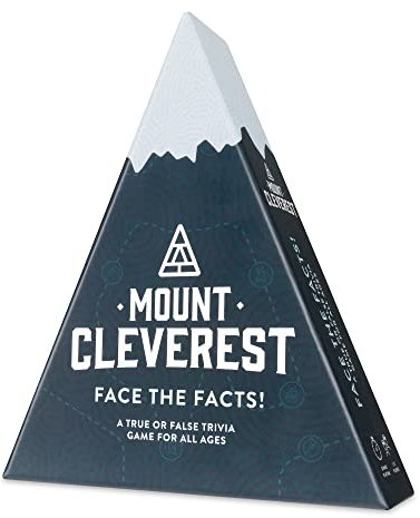 Mount Cleverest® Original Edition | True or False Trivia Game | Fun Adults & Kids Family Card Game | Stocking Filler | Party Games for Birthday | Travel Games | Gift for Boys and Girls