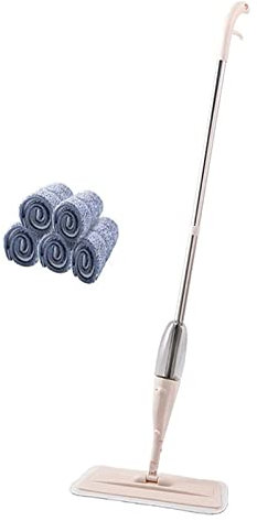Trapeador húmedo y seco Trapeador en aerosol de microfibra para limpieza de pisos, trapeador en aerosol seco y húmedo con botella recargable Adecuado para pisos de madera dura, madera, trapeador de