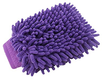 KERALI Guanti per Lavaggio Auto, Kit per Lavaggio Auto Antigraffio, 4 Pezzi, Microfibra, Viola