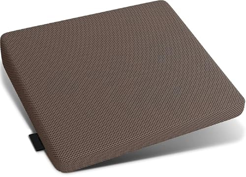 Memory Foam Wedge Seat Cushion Comfort for Cars & Office Chairs - Breathable Design for Tailbone & Lumbar Support, Enhances Posture & Driving Experience 40cm x 34cm x7.5cm (Chocolate Brown)