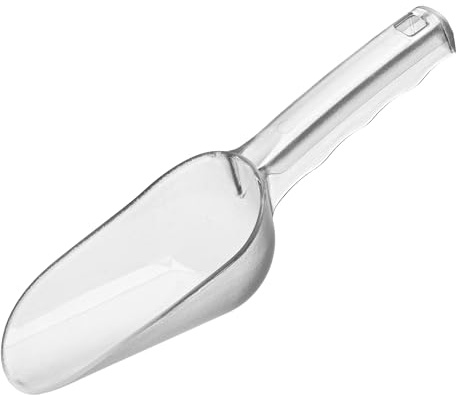 Plastic ice scoop for freezer,ice maker scoop,ice scoopers for ice bucket,Polycarbonate Utility Ice Scoop,12 Oz,Clear,Ergonomic Handle, Applicable to:Ice Maker,Ice Cream,Pets Food,Coffee Beans(1 pcs)M