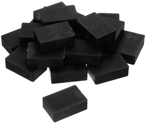 QUARKZMAN 50 Pezzi Spessori in Plastica 60 x 40 x 20 mm Distanziatori Piastrelle Cunei Piastre Livellamento Piastre Compensazione Blocco Spessore Mobili per Finestra, Nero