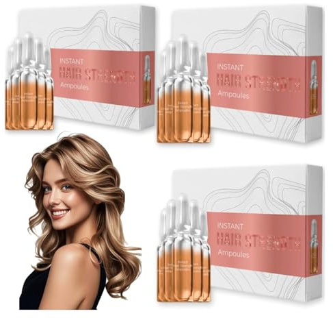 Tratamiento de ampolla para el cabello, loción para el cabello dañado y seco, loción intensiva estimulante para el cabello, ampolla instantánea de fuerza del cabello, suero de ampolla para el cabello,