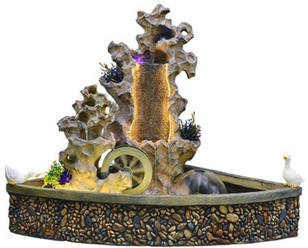 Fontana da pavimento per soggiorno, Decorazione dell'acqua del giardino roccioso del cortile cinese, decorazione del paesaggio in pietra Taihu del giardino del balcone del laghetto dei pesci, nel paes