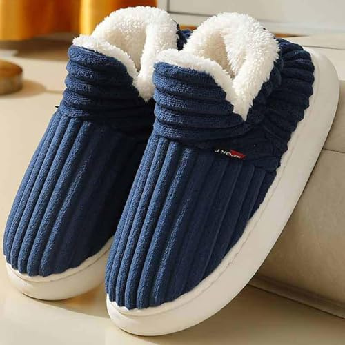 Women's Plush Cloud Slippers,Cozy Fleece-Lined House Shoes with Non-Slip Sole Warm Winter Booties Slippers Women Men for Indoor/Outdoor Use