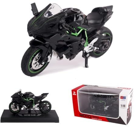 WFKKMEQ Motorcycle Model Toy, Motorbike Toy, 1:18 Scale Vehicles Toys for Kids, Mini Finished Moto Gift for Adult, for Boys & Girls, Gift for 3 Plus Year Old Kids (Black)
