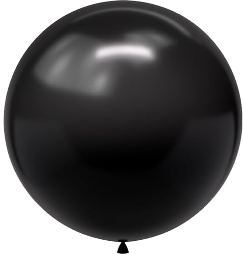 6 stycken jätte ballonger svart, 90 cm (36 tum) stora ballonger, svart, XXL, jätteballong, latex, jätteballonger, stora ballonger, runda ballonger för bröllop, födelsedag, evenemang