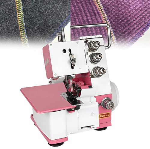 Serger Sewing Machine, Heavy Duty Four-Thread Overlocking Machine Metal Frame Overlock Machines with Led Light 1200 SPM for Both Domestic and Industrial Professional Sewing