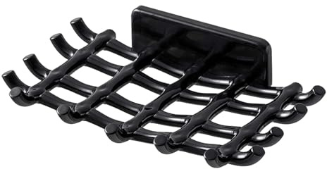 Jabonera para ducha – Esponja de ratán, montaje en pared sin taladrar, adhesivo | Organizador de baño, bandeja de secado multifuncional, ideal para uso en lavandería en