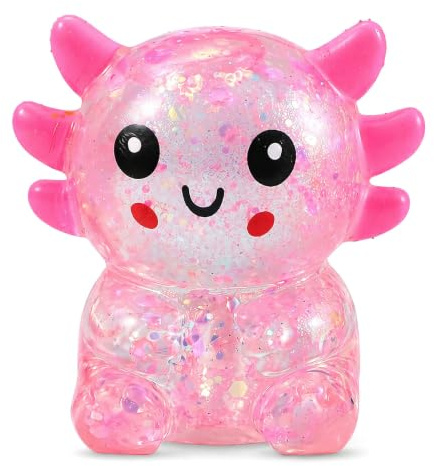 Soft TPR Squeeze Fidget, Cute Sensory Stress Ball for Anxiety, Focus, Party Favors (Pink)