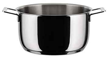 Alessi Pots&Pans Casserole, Stainless Steel, 20 cm (AJM101/20)