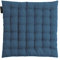 LINUM Pepper Elegantes Sitzkissen für Indoor und Outdoor 40x40 cm, 100% Baumwolle, Waschbar, Indigoblau