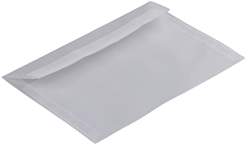 100 Stück, Transparente Briefumschläge, DIN B6, Haftklebung mit Abziehstreifen, Gerade Klappe, 90 g/qm Offset, Ohne Fenster, Weiß (Transparent-Weiß), Blanke Briefhüllen