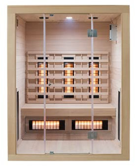 SaunaMed 2-6 Person Full Spectrum Infrared Indoor Sauna EMR Neutral™ 13A Plug & Play (3 Person)
