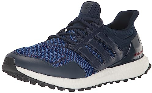adidas Unisex Adult Ultraboost Spikeless Golf Shoe, Collegiate Navy/Bright Red, 11 Women/10 Men