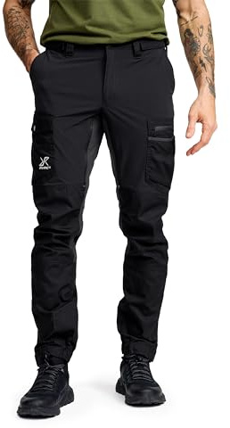 RevolutionRace Rambler Lightweight Pro Pants für Herren, Leichte Outdoor-Hose und Wanderhose für Herren, Black, L