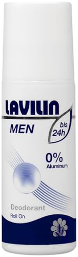 Lavilin Deo Roll-on für Männer 65 ml, schützt bis 24 Stunden vor Schweissgeruch, ohne Aluminium, ohne Alkohol, ohne Paraben, pflanzliche Wirkstof'e, wasserresistent