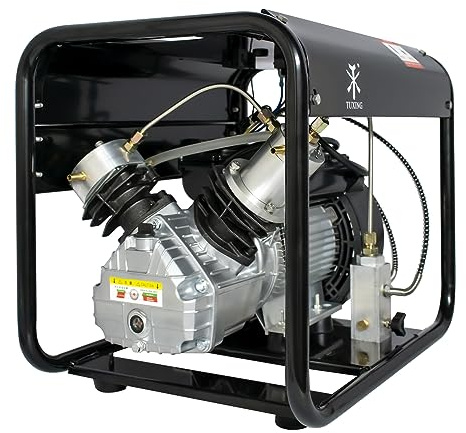 TUXING PCP Air Compressor Double Cylinder, 4500Psi/300Bar High Pressure Electric Air Pump, Built-in Water-Oil Separator, PCP Paintball Tank Scuba Tank Charging 220V(TXED011)