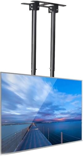 LwsCUiH Brazo del Monitor Soporte de Montaje en Techo for TV, Soporte de TV con inclinación Ajustable for Pantalla Plana con CD de 37-80' y televisores curvos
