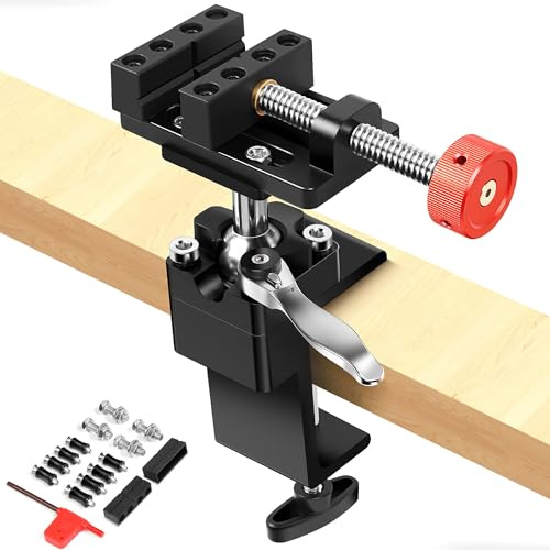 ArtyMaster 360° Rotating Mini Bench Vise with Quick-Release Ratchet Wrench, 2.48 General-Purpose Table Vise for Woodworking, Metalworking, Modeling, Mini Vice Clamp for Small Projects WT104C