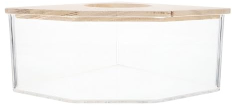 BESPORTBLE Bañera Multifunción para Hámster Transparente de Acrílico, Caja de Baño de Arena para Roedores Pequeños, Inodoro y Baño para Chinchillas, Accesorio Práctico para Jaulas