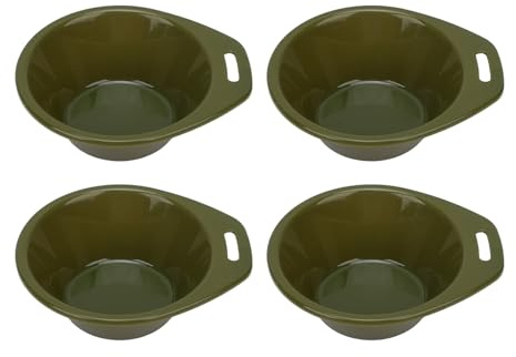 Keenso Set di Ciotole da Campeggio, Ciotole da Campeggio in PP 180ml Adatte Al Microonde Fino a 248°F, da Impilabili con Manici e Borsa di Stoccaggio Oxford per Picnic all'aperto, Escursionismo