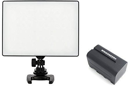 Yongnuo YN-300 Air YN300 Air Pro LED-Videoleuchte 3200K-5500K Farbtemperatur für Canon Nikon DSLR-Kamera DV und Camcorder mit WINGONEER NP-F750 Akku und Ladegerät