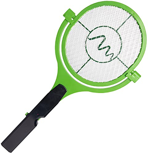 Gardigo Fliegenklatsche elektrisch mit 90° schwenkbarem Kopf - 2er Set | Elektrische Fliegenklatsche Stabil | Drehbarer Kopf | Einfaches Fangen an Decken, Fenstern und Wänden | Insektenvernichter