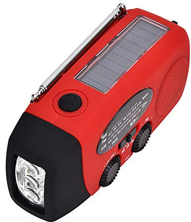 Kavolet Solar Radio, AM/FM/NOAA Kurbelradio Taschenlampen-Leselampe Weather Power Bank, Solarbetriebene Notkurbel-Handfunkgeräte für Wandern, Camping, Ourdoor, Notfal