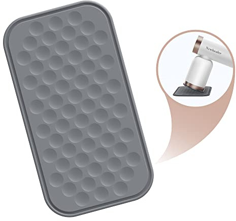 Newbealer Silicon Mat for Hot Iron Rest - Heat Resistant, Anti - Slip, Protecting Your Table During Ironing, Non-Burning, Durable - Gray