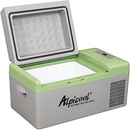 Alpicool Portable Fridge 12 Volt Car Refrigerator 21 Quart Freezer for Fishing, Camping, RV, Truck, Boat-12/24V DC
