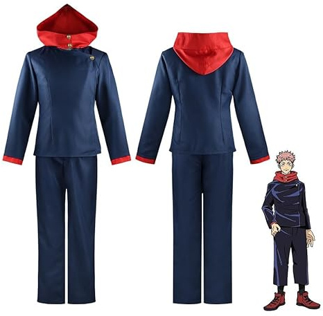 Puruuige Anime Itadori Yuji Cosplay Costume Ryomen Sukuna/Gojo Satoru/Fushiguro Megumi/Kugisaki Nobara School Uniform Outfits Anime Role-Playing Suits Halloween Costume