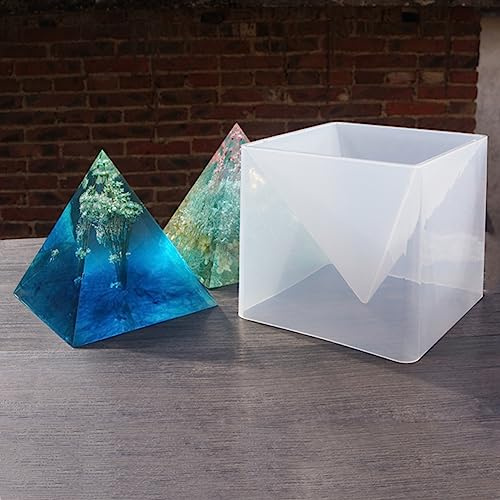 Super pyramid silikonform | super pyramid silikonform | 15 cm gör-det-själv transparent epoxihartsformar – form epoxifärg fin färg kräm torkad blomform