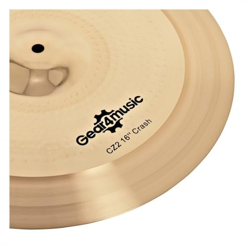 Gear4music 16-inch Crash Cymbal, Two Lathed Finishes