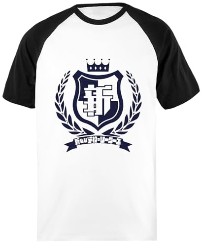 Insignia De Atarashii Gakko Camiseta Unisex De Béisbol Camisa De Manga Corta Blanca Y Negra