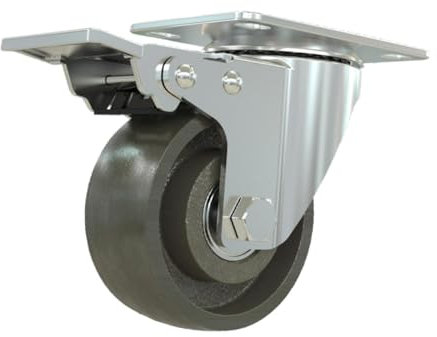 Rotella per Carichi Pesanti con Cuscinetto Silenzioso in Metallo Vintage