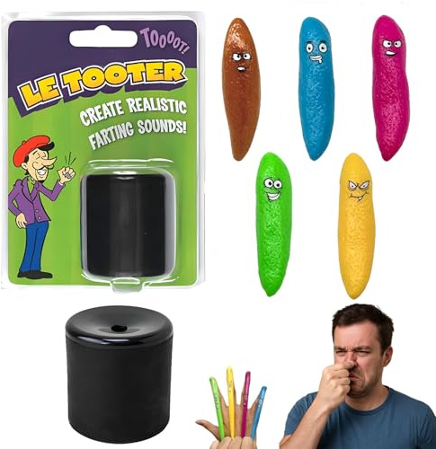 Toynificent Máquina de Pedos, Fabricante de Pedos con 5 Caca Tirachinas, Simulador de Sonido de Pedo, Articulos de Broma Pedos, Divertido Dispositivo de Broma para Adultos (1 Piezas)