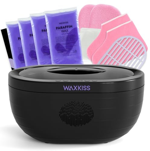 Máquina de cera de parafina para manos y pies, máquina de parafina de cera de mano con recambios de cera de parafina, material de seguridad, kit de máquina de baño de parafina de 3 litros, hidratante