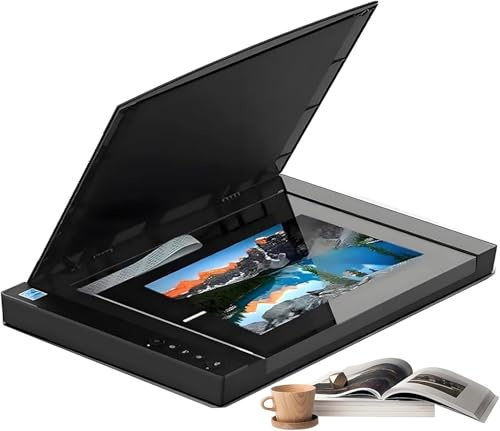 A3 storformats flatbäddsscanner, dokument- och fotoalbumscanner, LED-ljuskälla, skanna/PDF/e-post/skriv ut, för bibliotek, skolor (1200DPI)
