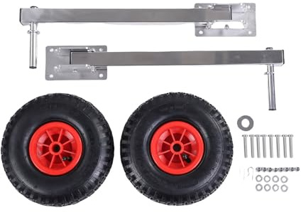 Acouto Roue de Lancement Marine, Roue de Lancement à Poutre Marine en Acier Inoxydable, Roue de Lancement Marine pneumatique d'une capacité de Charge de 600 LB (livrée sans gaz)