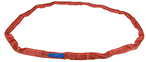 aqxreight 5T Endless Lifting 75mm Wide PES Crane Strap for Loads 6M Webbing Rigging for Ships, Ports, Machinery Industrial Grade Round Web Accessories (6m (19.68ft))