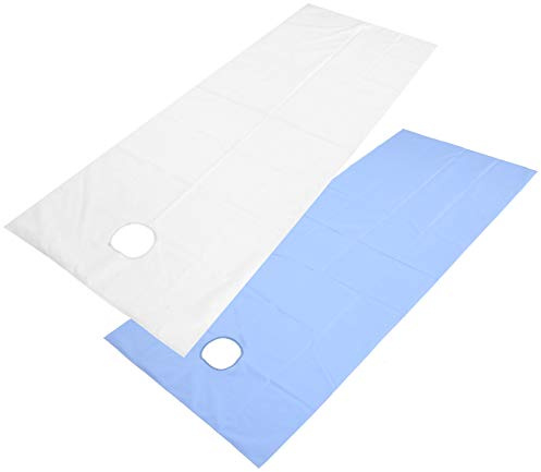 TOPINCN Engångslakan 2st, Mjuka och Hygieniska Vattentäta Massagesängöverdrag för Skönhetssalonger, Polyesterfiber, Storlek 200 X 75 Cm (Vit Blå)