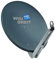 WISI Orbit Topline Satelliten Offset-Antenne OA85H in Basaltgrau – 85cm Reflektor aus Aluminium mit 40mm LNB-Halterung, Feedarm und Mastschellen – Komplette Sat Antenne mit Montagezubehör