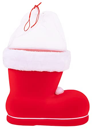 Idena 8550015 - Nikolausstiefel, Rot, Nikolaus, zum Befüllen, Geschenk, Verpackung, Weihnachten