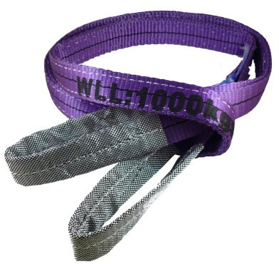 Westward Rope and Wire Duplex Webbing Lifting Sling, 1 Tonne (2 Metre), Purple, Compatible with Passenger Car