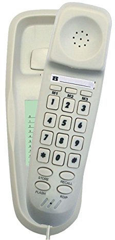 TEL UK 18008W Bilbao Slim Corded Telephone - White